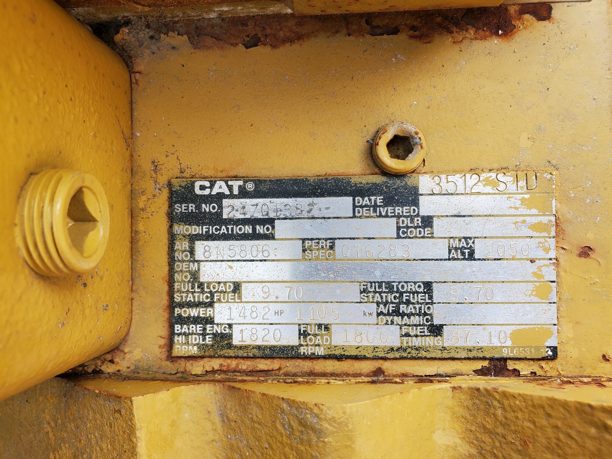 CAT Generator Set rotated
