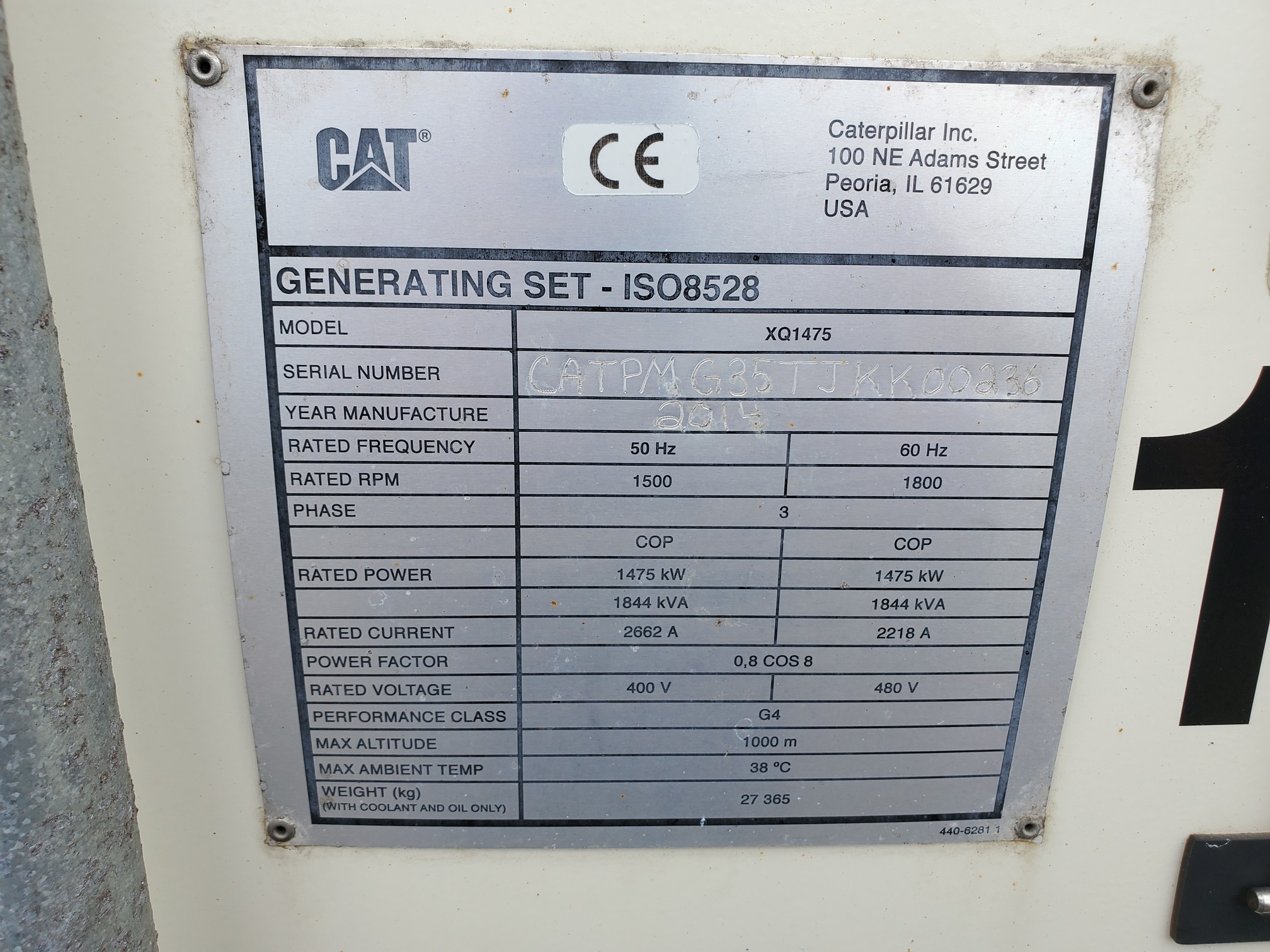 CAT XQG Generator Set 