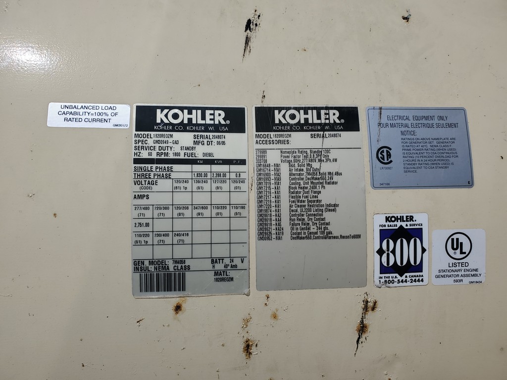 Kohler REOZM Generator Set