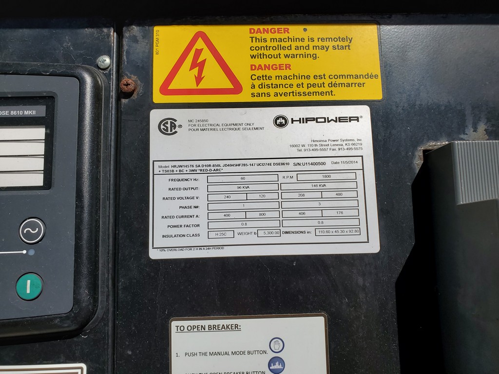HiPower HRJW Generator