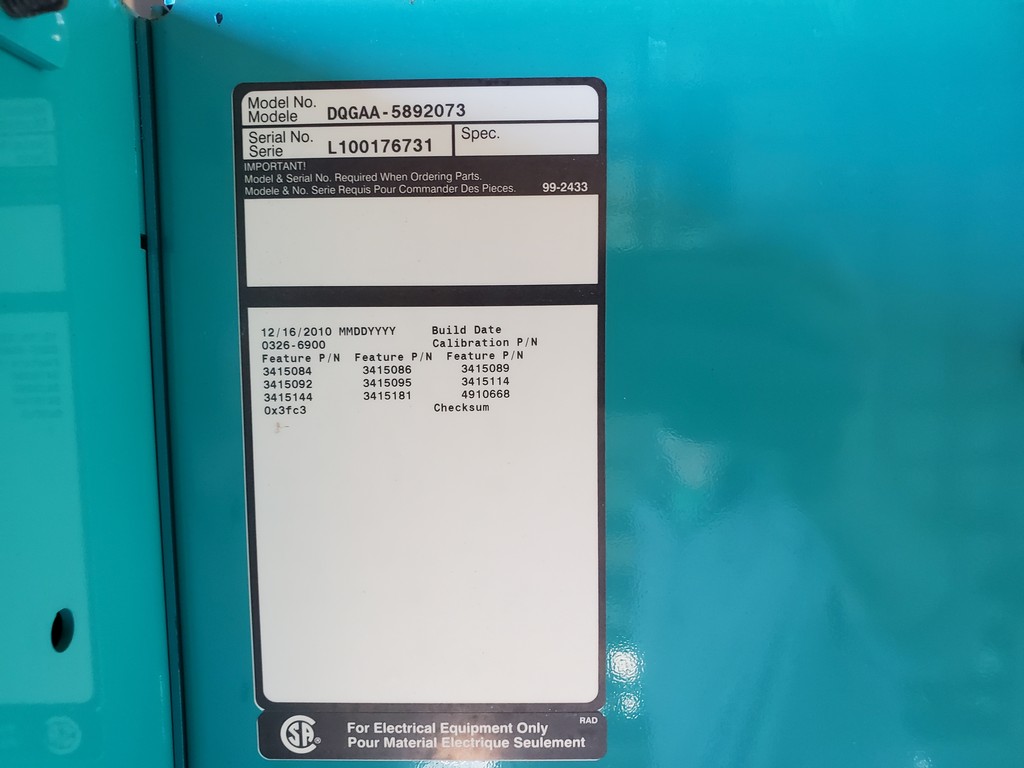 Cummins DQGA QSK G Generator