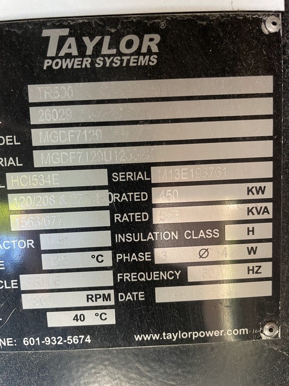Taylor TR Generator Set
