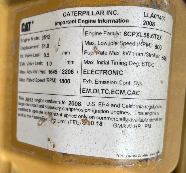CAT C Land Electric Generator Set rotated