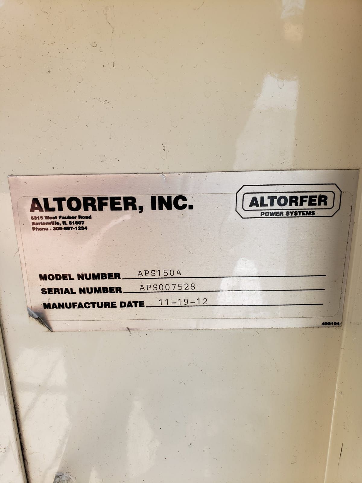 CAT APS Generator Set