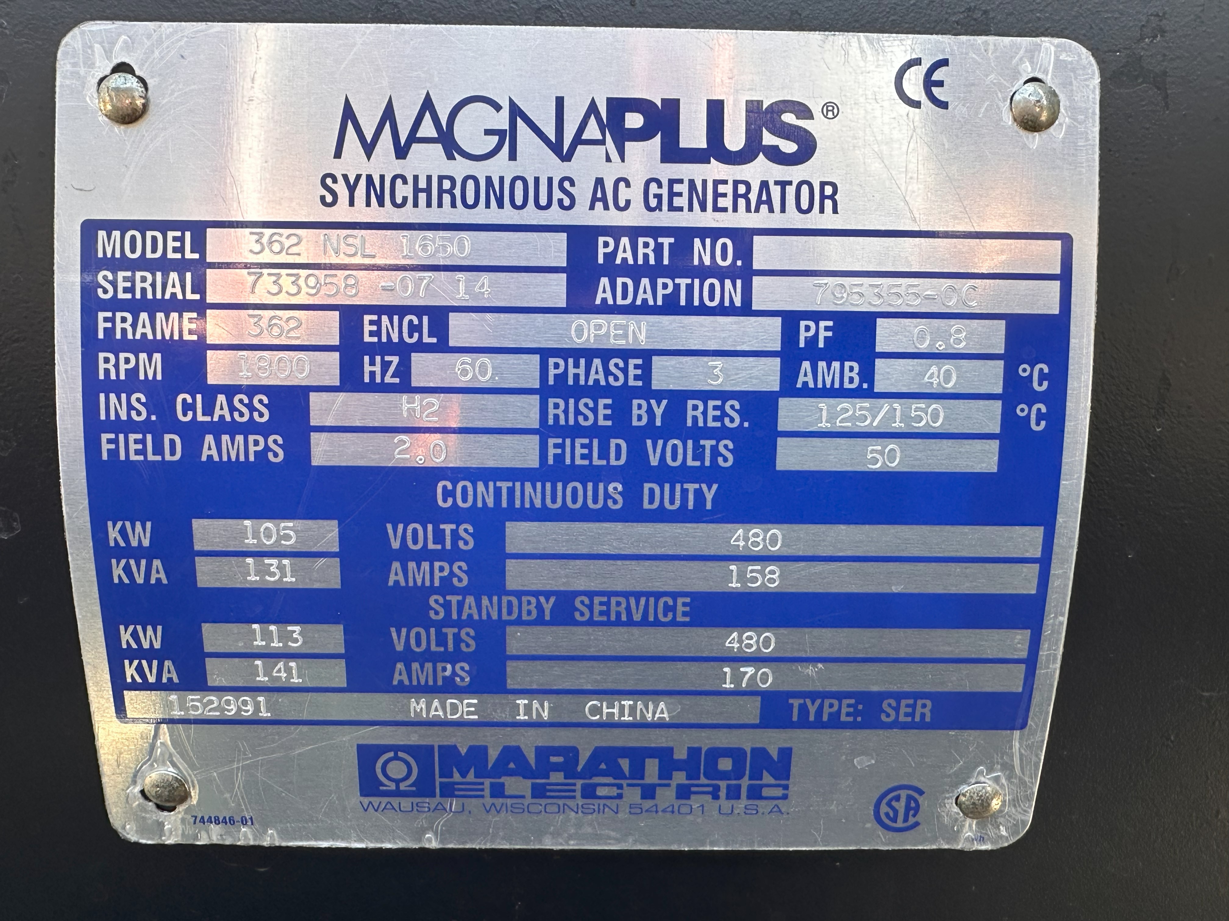 Generac MMGD Generator Set 